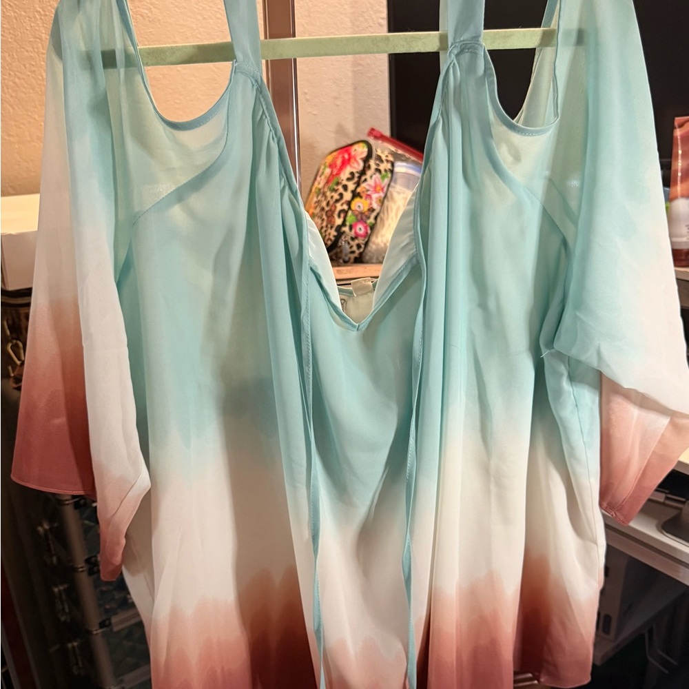 Cato Light Blue Plus Size Top